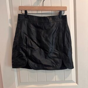 BB Dakota Black Leather Mini Skirt